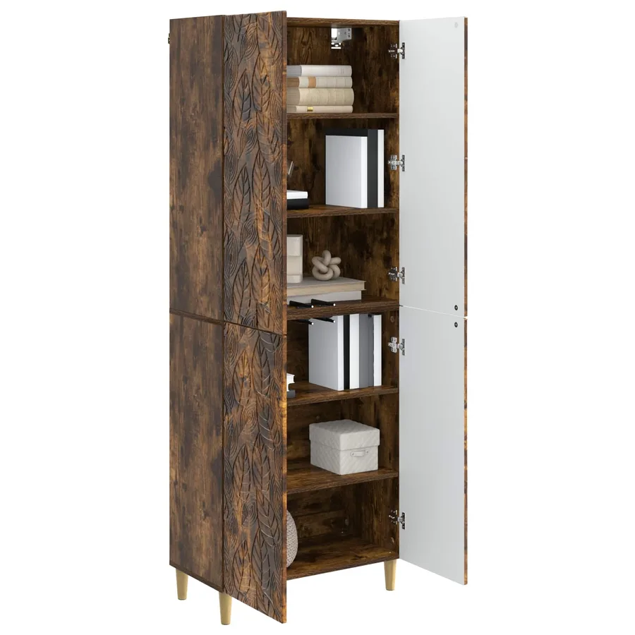 Ensemble de Meubles 2 pcs Chêne fumé Bois d'ingénierie - 3