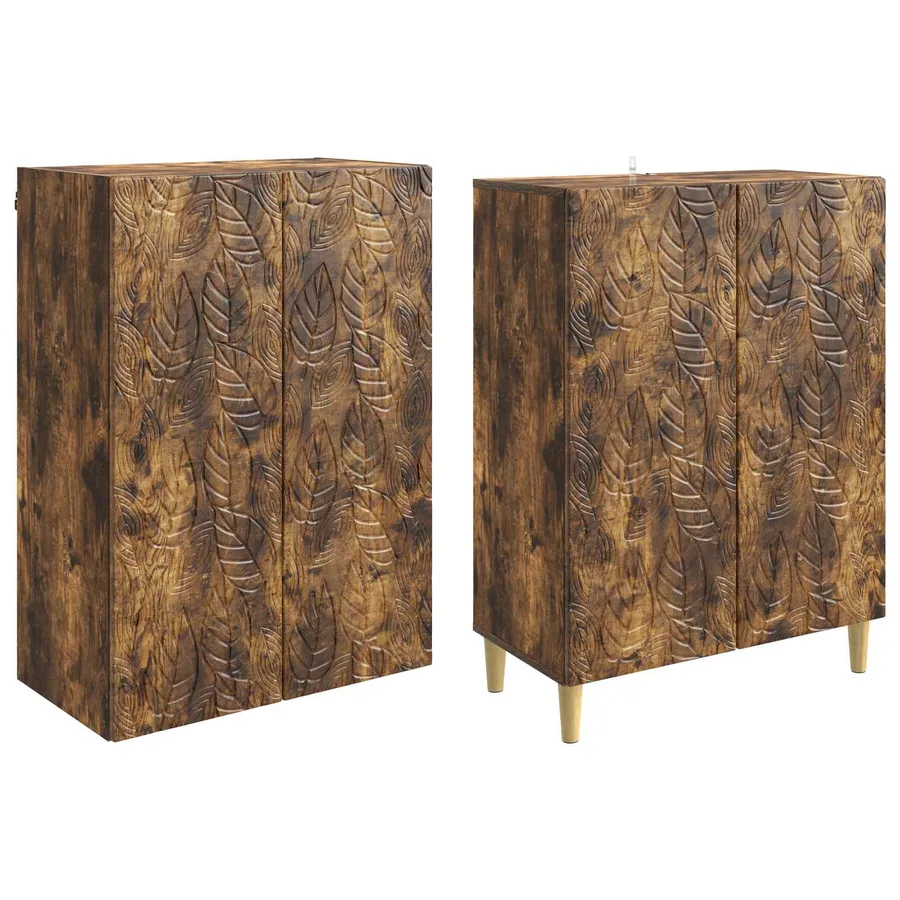 Ensemble de Meubles 2 pcs Chêne fumé Bois d'ingénierie - 4