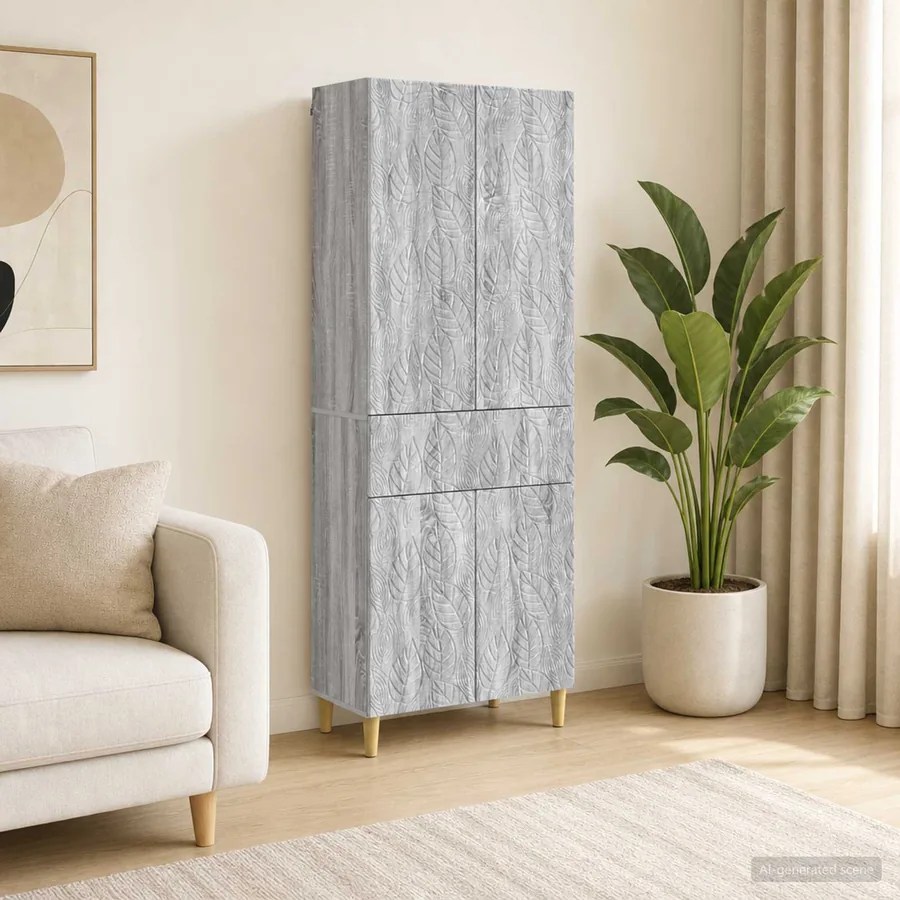 Ensemble de Meubles 2 pcs Sonoma gris Bois d'ingénierie