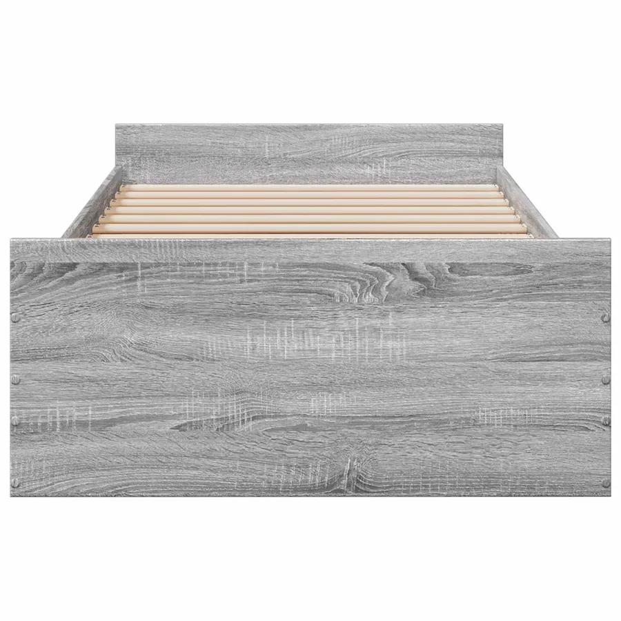 Cadre de lit avec rangement avec tiroir Sonoma gris 80 x 200 cm - 4