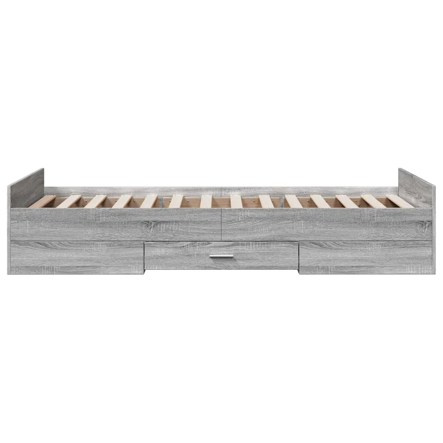 Cadre de lit avec rangement avec tiroir Sonoma gris 80 x 200 cm - 5