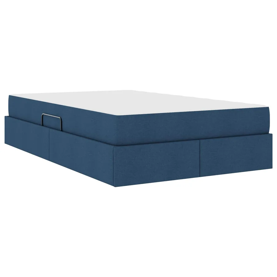 Lit avec rangement et matelas Bleu 120 x 190 cm Polyester - 5