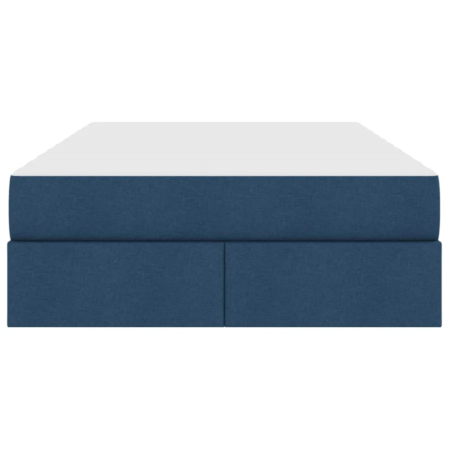 Lit avec rangement et matelas Bleu 120 x 190 cm Polyester - 7