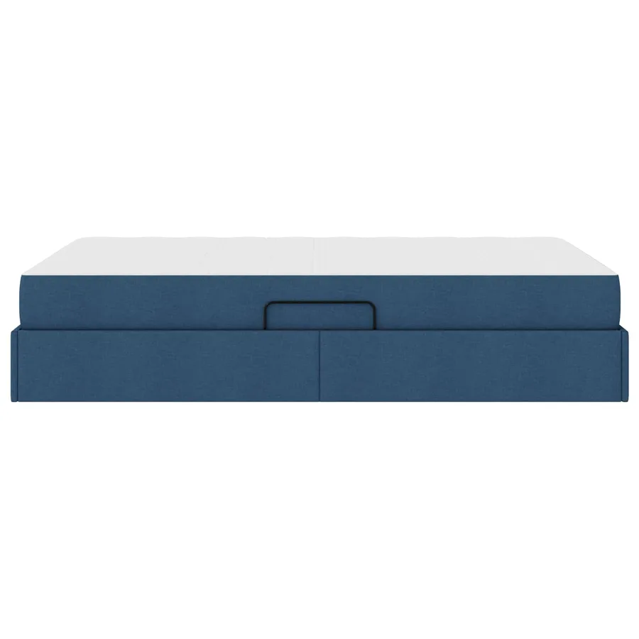 Lit avec rangement et matelas Bleu 120 x 190 cm Polyester - 9