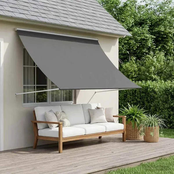 Auvent Gris clair 150 x 150 cm