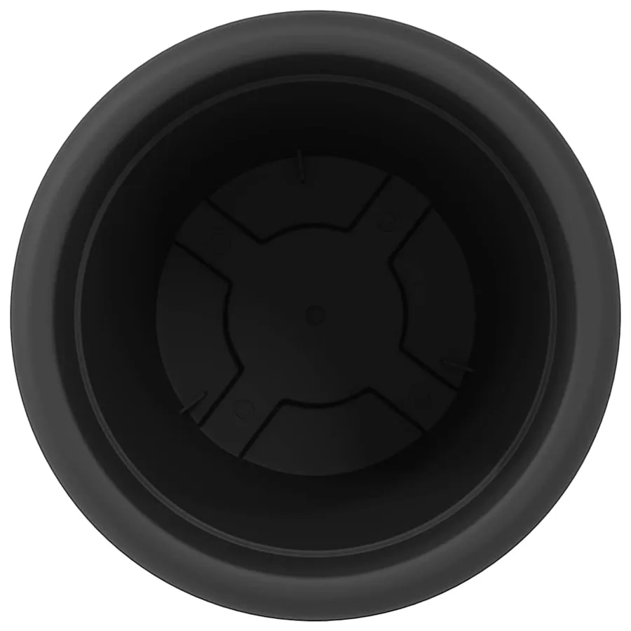 Pot à fleurs rond 24 pcs Noir Ø 34 x 28 cm Plastique - 6