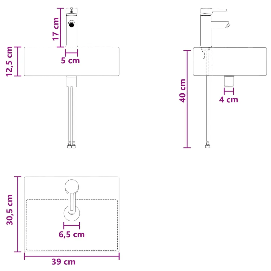 Ensemble d'armoire de salle de bain 5 pcs Blanc - 14
