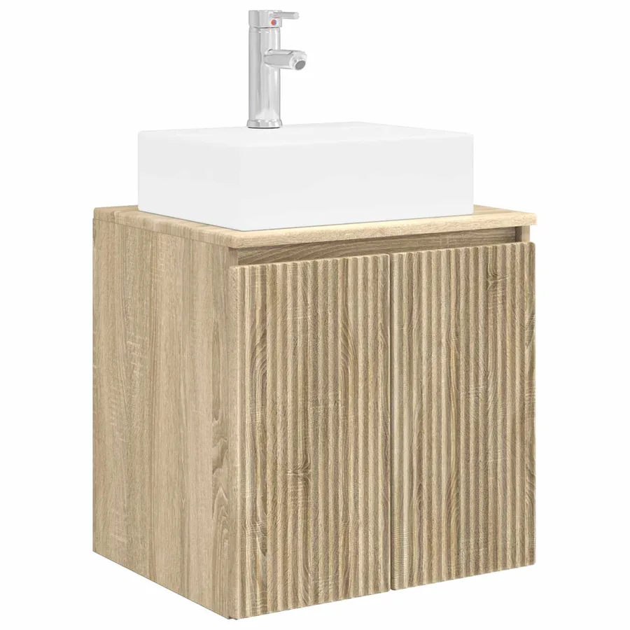 Ensemble d'armoire de salle de bain 5 pcs Chêne Sonoma - 5
