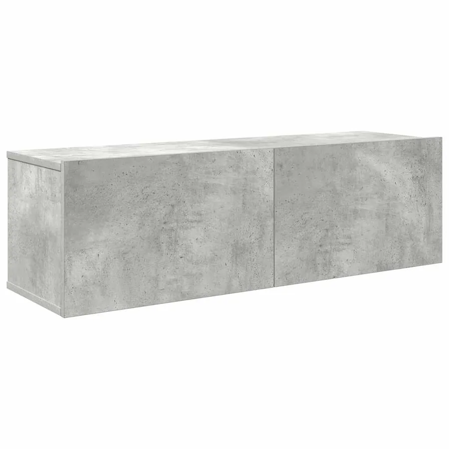 Ensemble de meubles TV 4 pcs Gris béton Bois d'ingénierie - 5