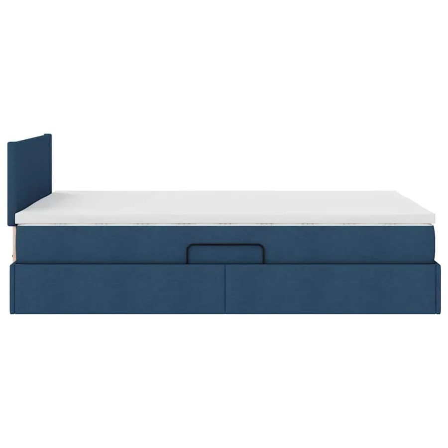 Lit de rangement LED avec matelas Bleu 120 x 190 cm Tissu - 11