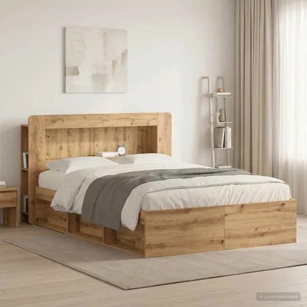 Cabinet de Tête de Lit Chêne artisanal 160 cm Bois d’ingénierie