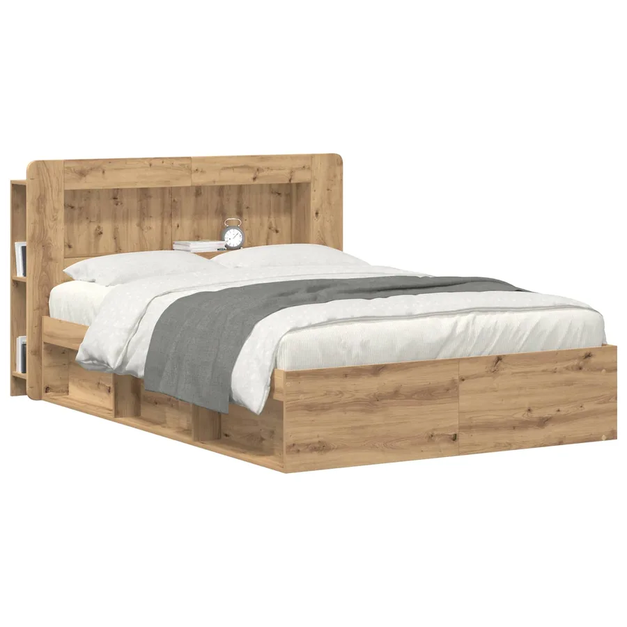 Cabinet de Tête de Lit Chêne artisanal 160 cm Bois d’ingénierie - 3