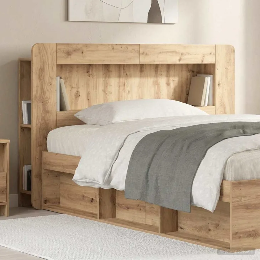 Cabinet de Tête de Lit Chêne artisanal 160 cm Bois d’ingénierie - 4