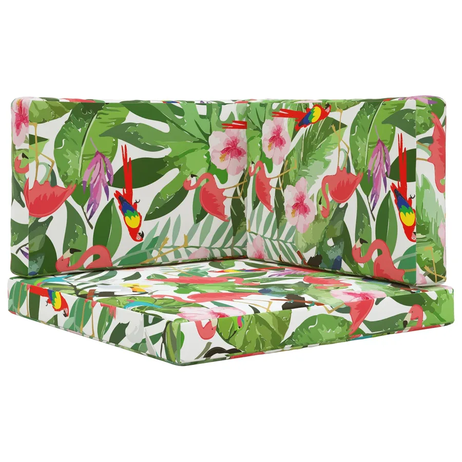 Coussin de canapé d'extérieur 3 pcs coloré Polyester - 2