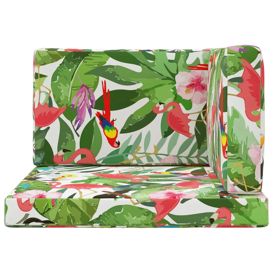 Coussin de canapé d'extérieur 3 pcs coloré Polyester - 6