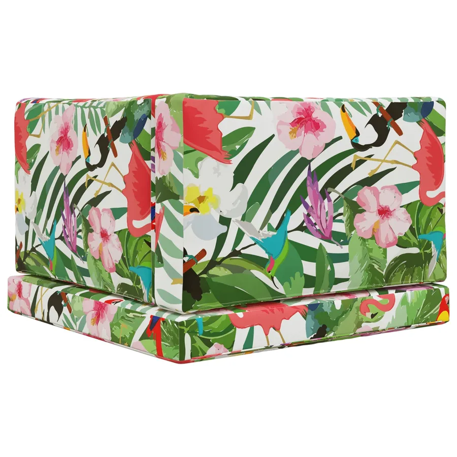 Coussin de canapé d'extérieur 3 pcs coloré Polyester - 7