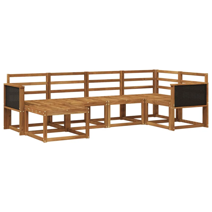 Ensemble de canapés d'extérieur 6 pcs Naturel - 2