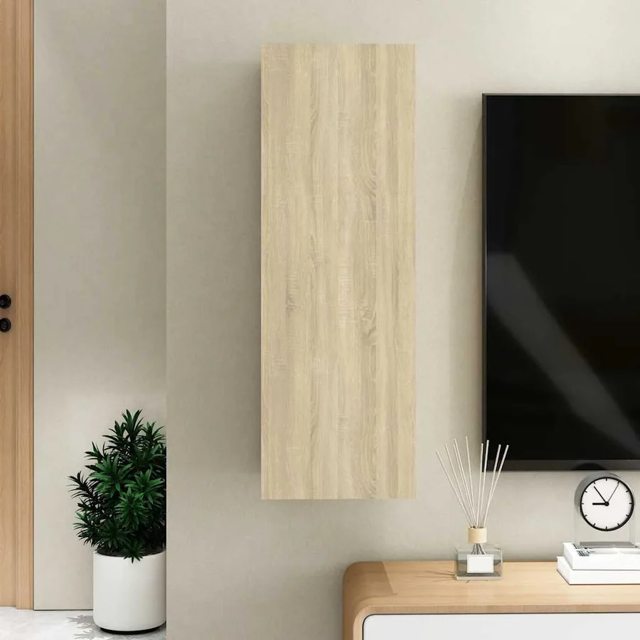 Meuble TV Chêne sonoma 30,5x30x90 cm Bois d’ingénierie - 10