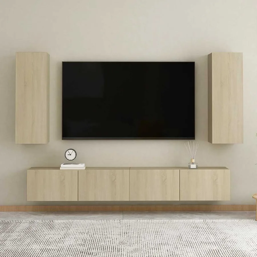 Meuble TV Chêne sonoma 30,5x30x90 cm Bois d’ingénierie - 12