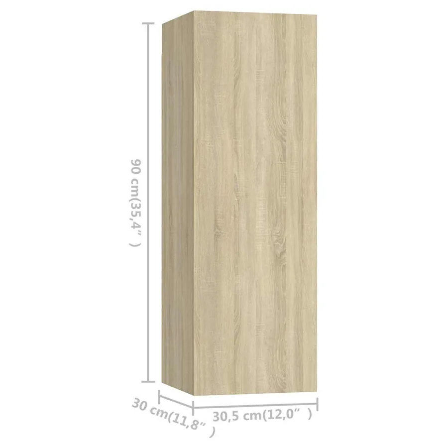 Meuble TV Chêne sonoma 30,5x30x90 cm Bois d’ingénierie - 14