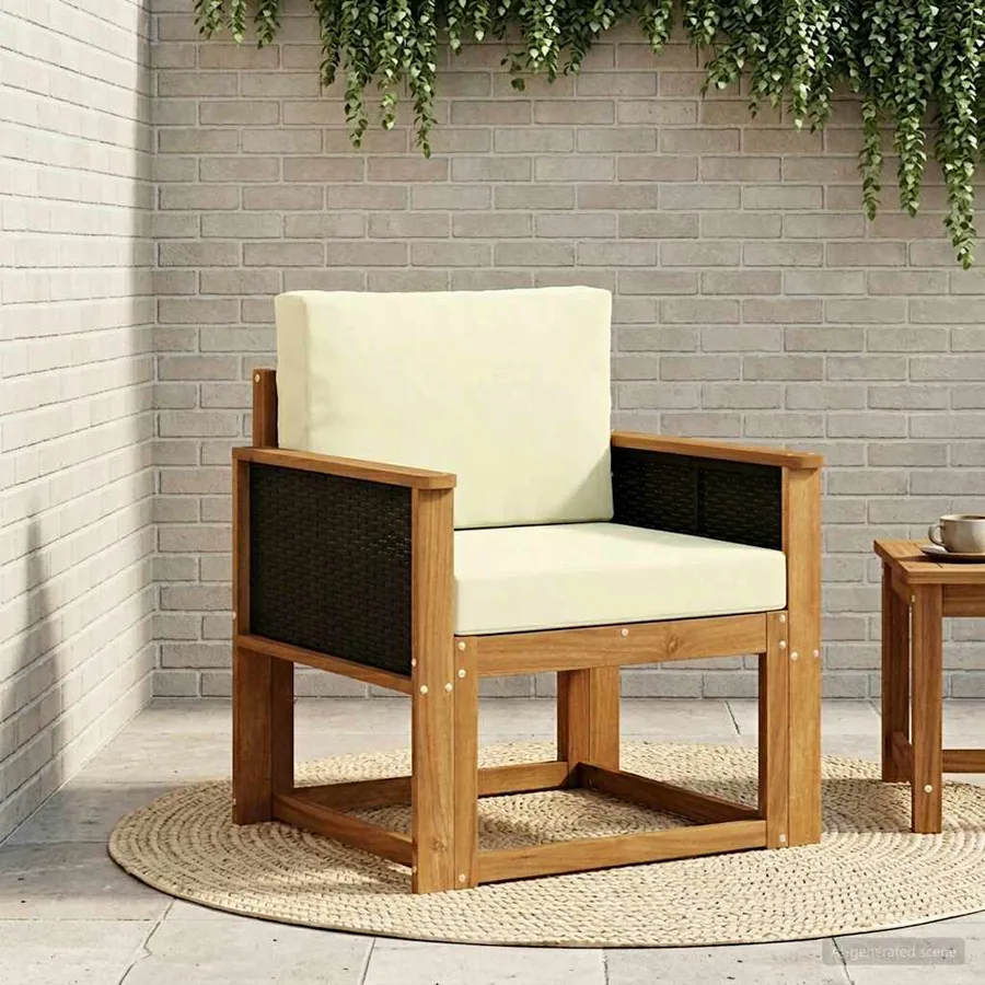 Sofa de milieu extérieur Bois d'Acacia Massif Naturel