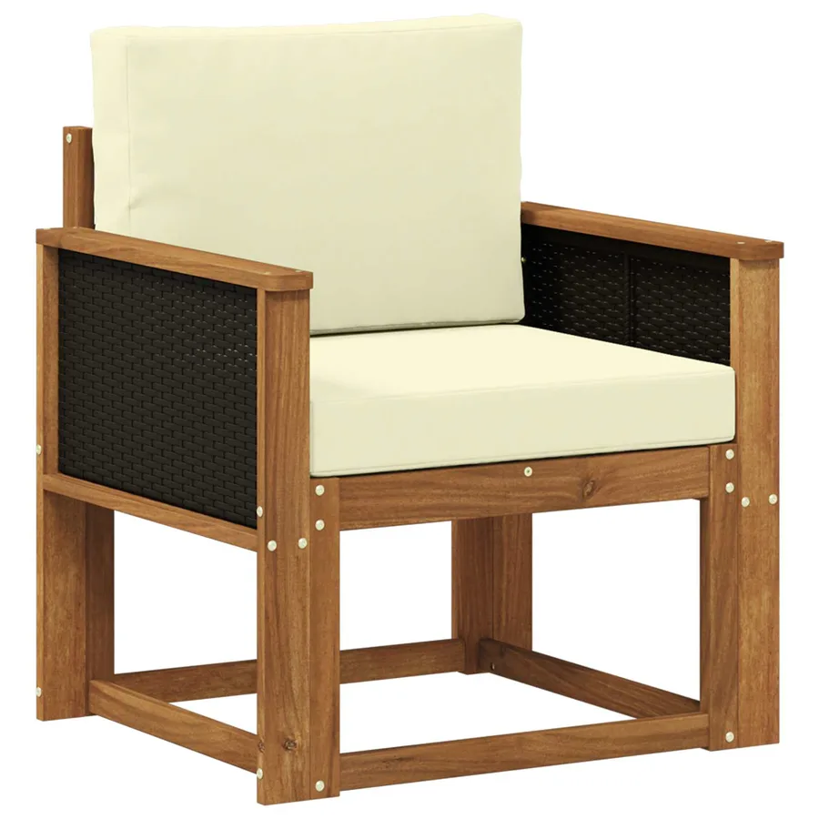 Sofa de milieu extérieur Bois d'Acacia Massif Naturel - 2