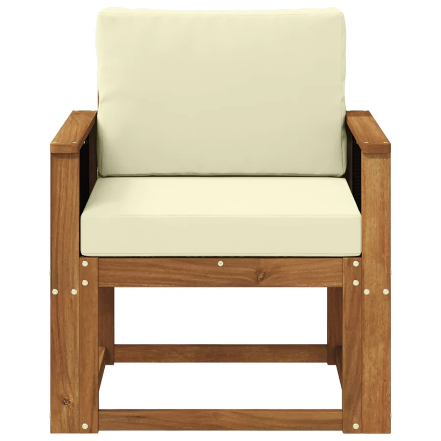 Sofa de milieu extérieur Bois d'Acacia Massif Naturel - 3