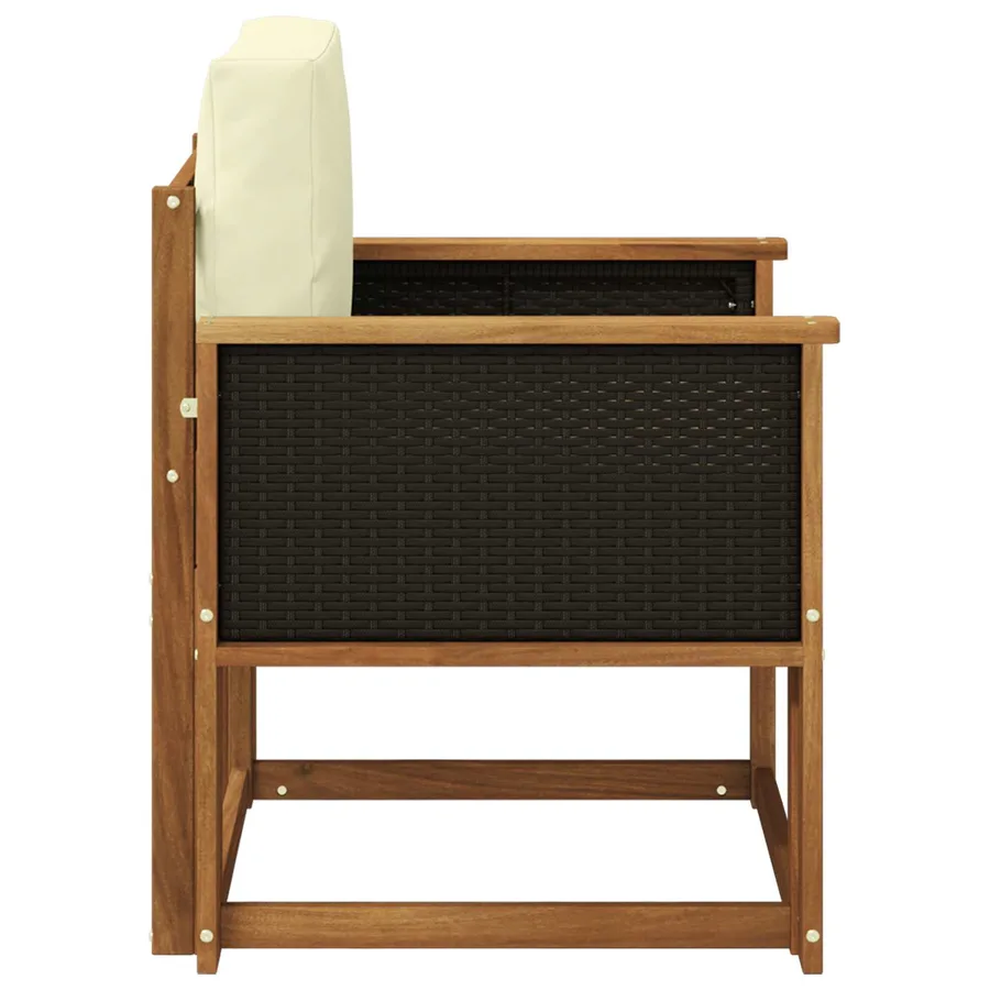 Sofa de milieu extérieur Bois d'Acacia Massif Naturel - 4