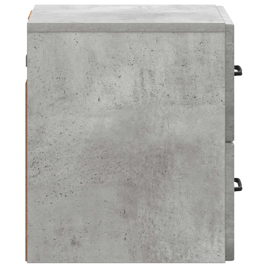 Cabinet de chevet mural Gris béton 34,5 x 33 x 40 cm - 6
