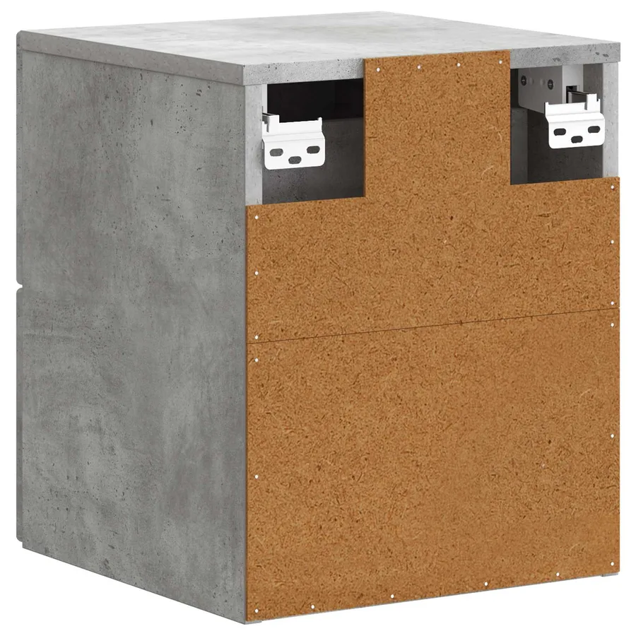 Cabinet de chevet mural Gris béton 34,5 x 33 x 40 cm - 7
