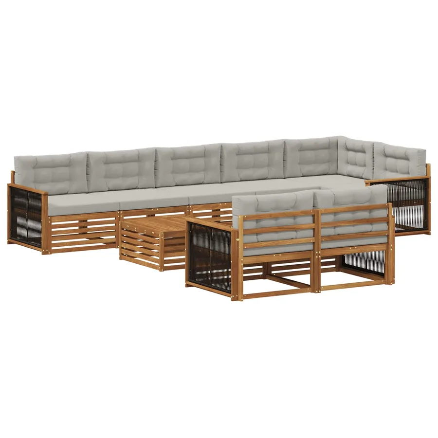 Ensemble de canapés d'extérieur avec coussin 9 pcs - 2