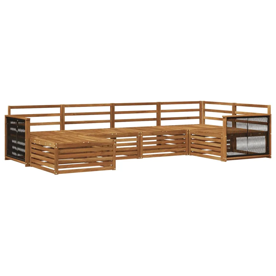 Ensemble de canapés d'extérieur 6 pcs Naturel - 2