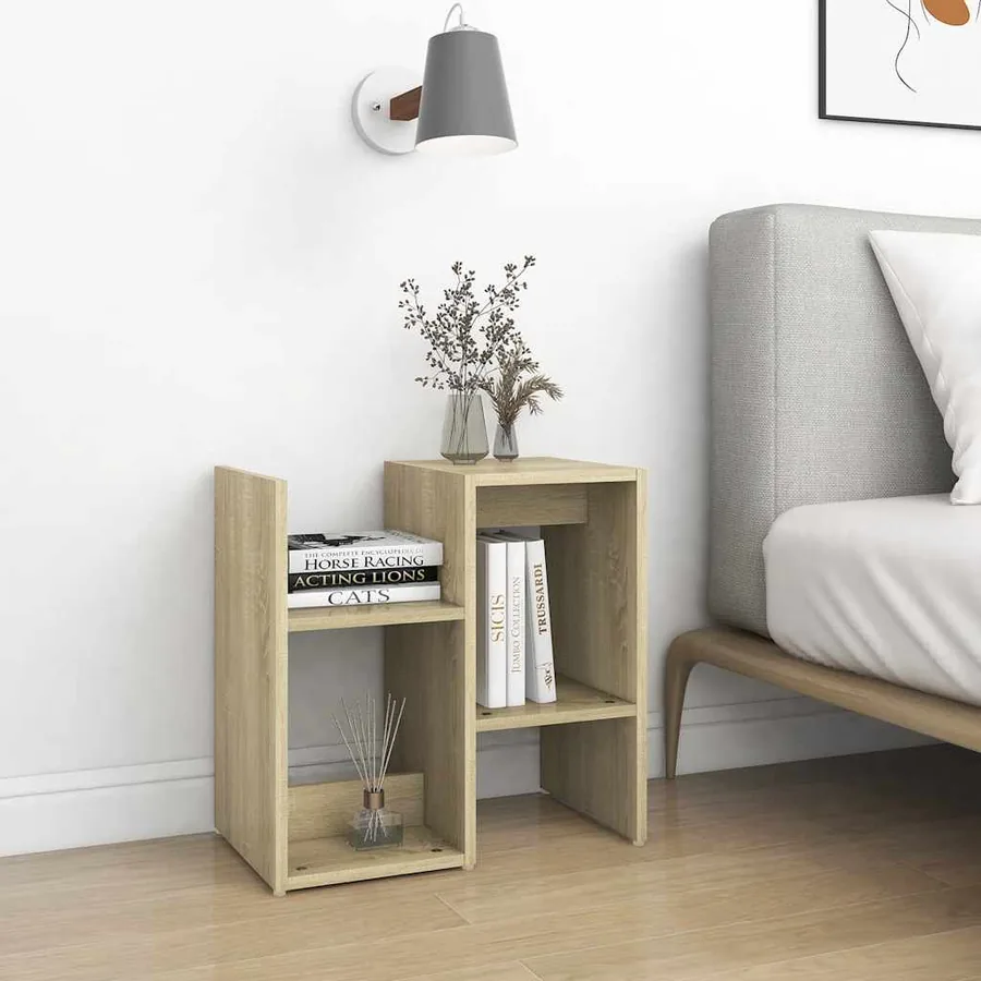 Table de chevet chêne sonoma 50x30x51,5 cm bois d'ingénierie - 3
