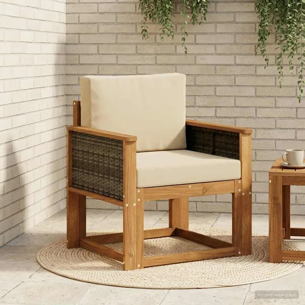 Sofa de milieu extérieur Bois d'Acacia Massif Naturel