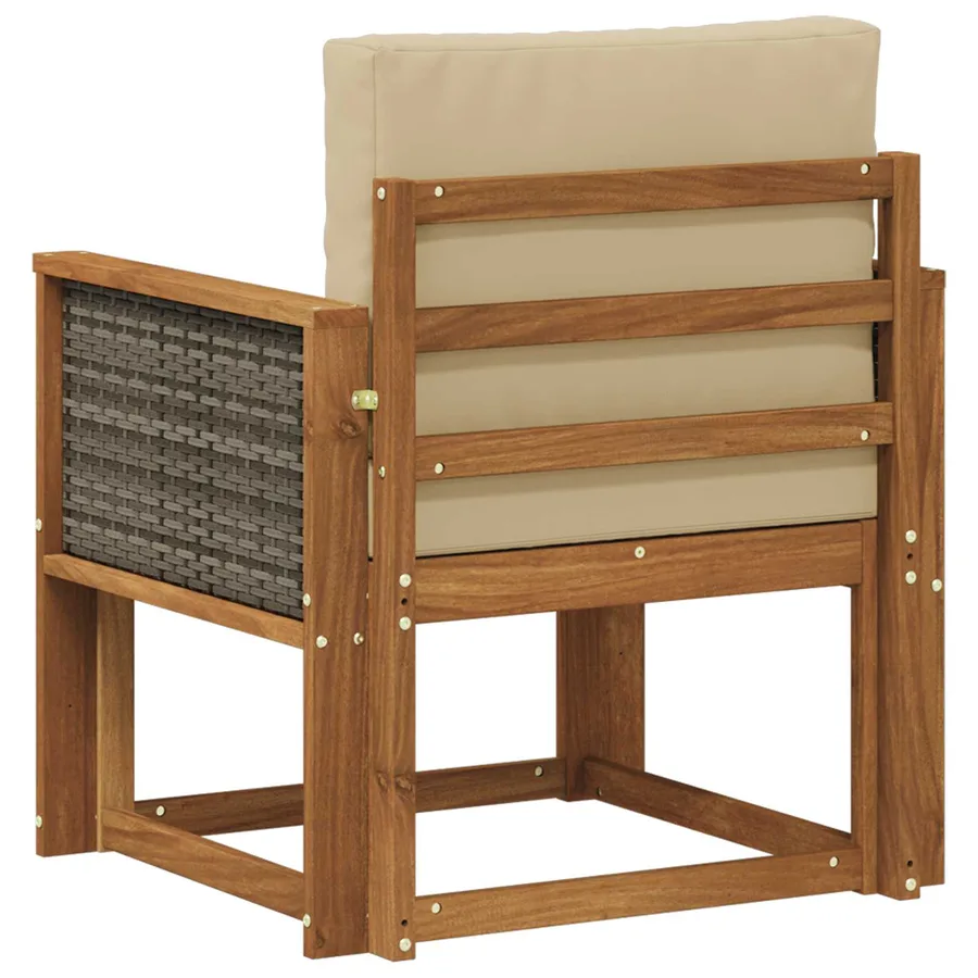 Sofa de milieu extérieur Bois d'Acacia Massif Naturel - 5