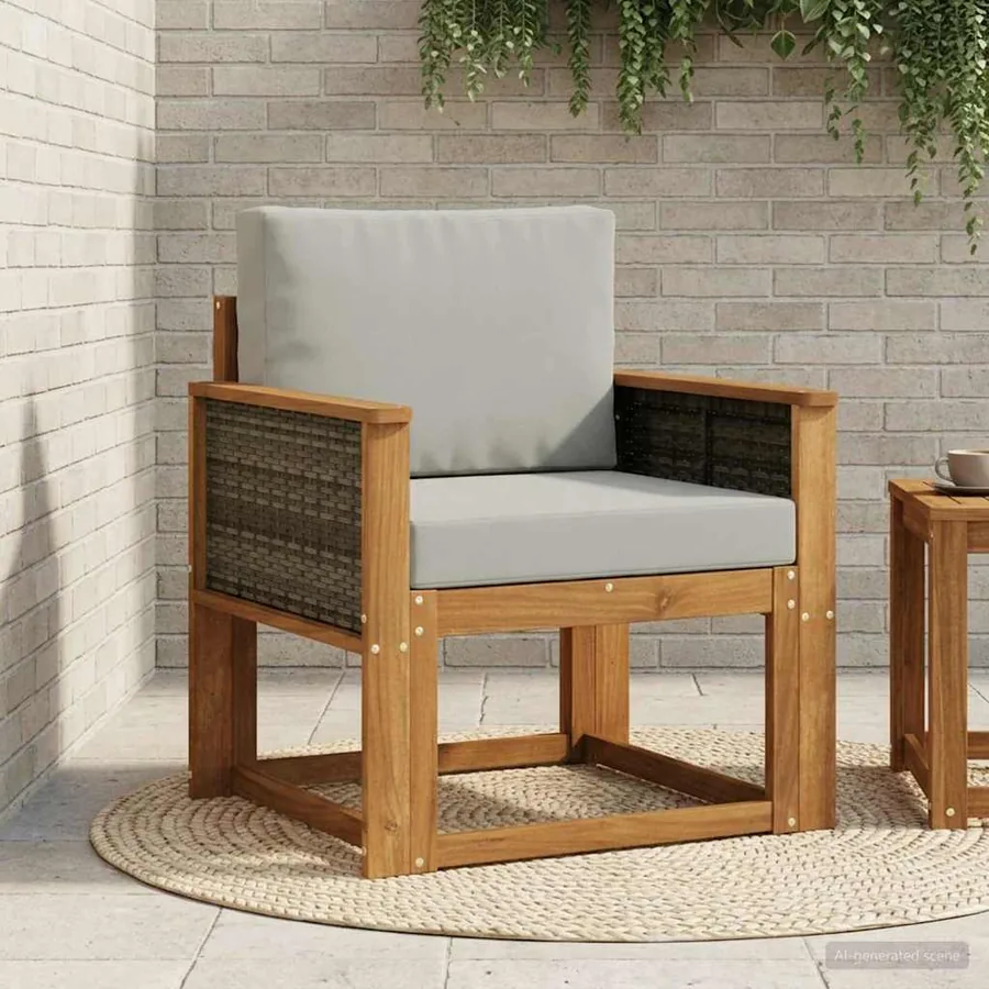 Sofa de milieu extérieur Bois d'Acacia Massif Naturel