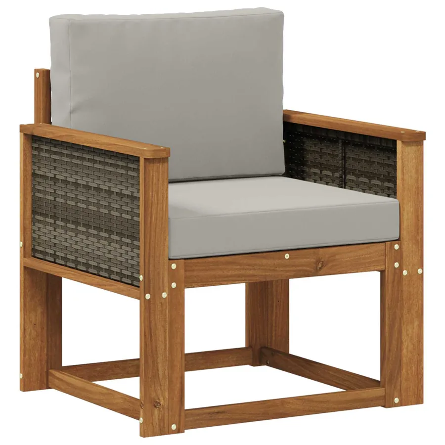 Sofa de milieu extérieur Bois d'Acacia Massif Naturel - 2