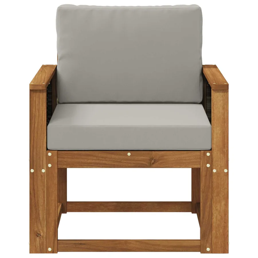 Sofa de milieu extérieur Bois d'Acacia Massif Naturel - 3