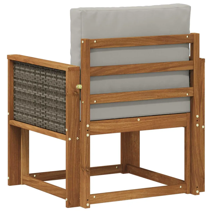 Sofa de milieu extérieur Bois d'Acacia Massif Naturel - 5