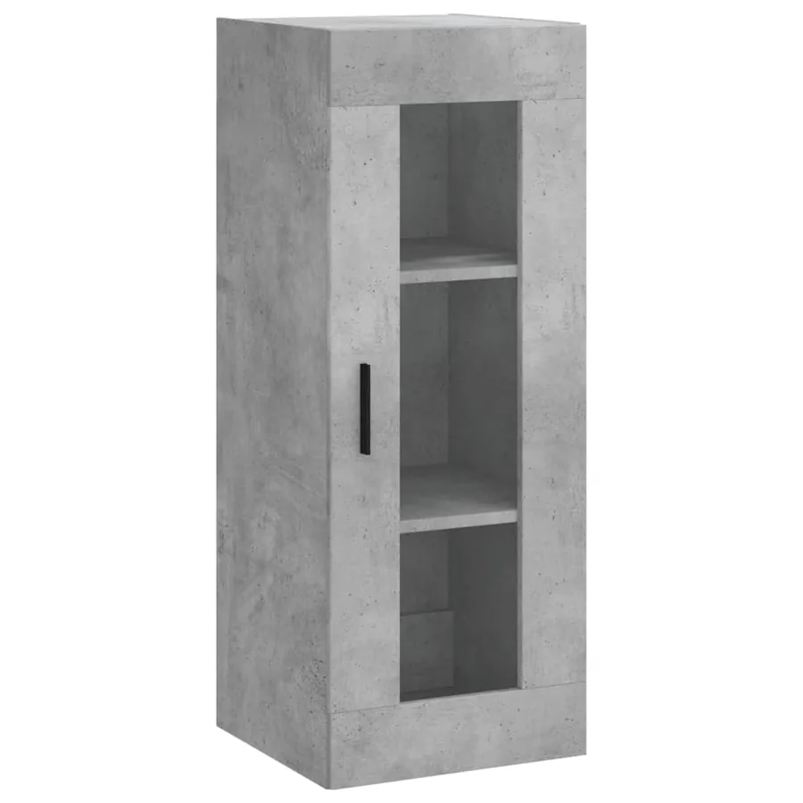 Buffet haut Gris béton 34,5x34x180 cm Bois d'ingénierie - 5