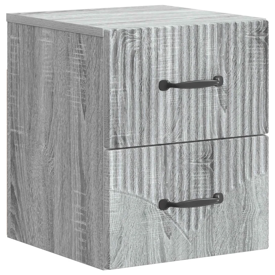 Cabinet de chevet mural 2 pcs Sonoma gris 34,5 x 33 x 40 cm - 5