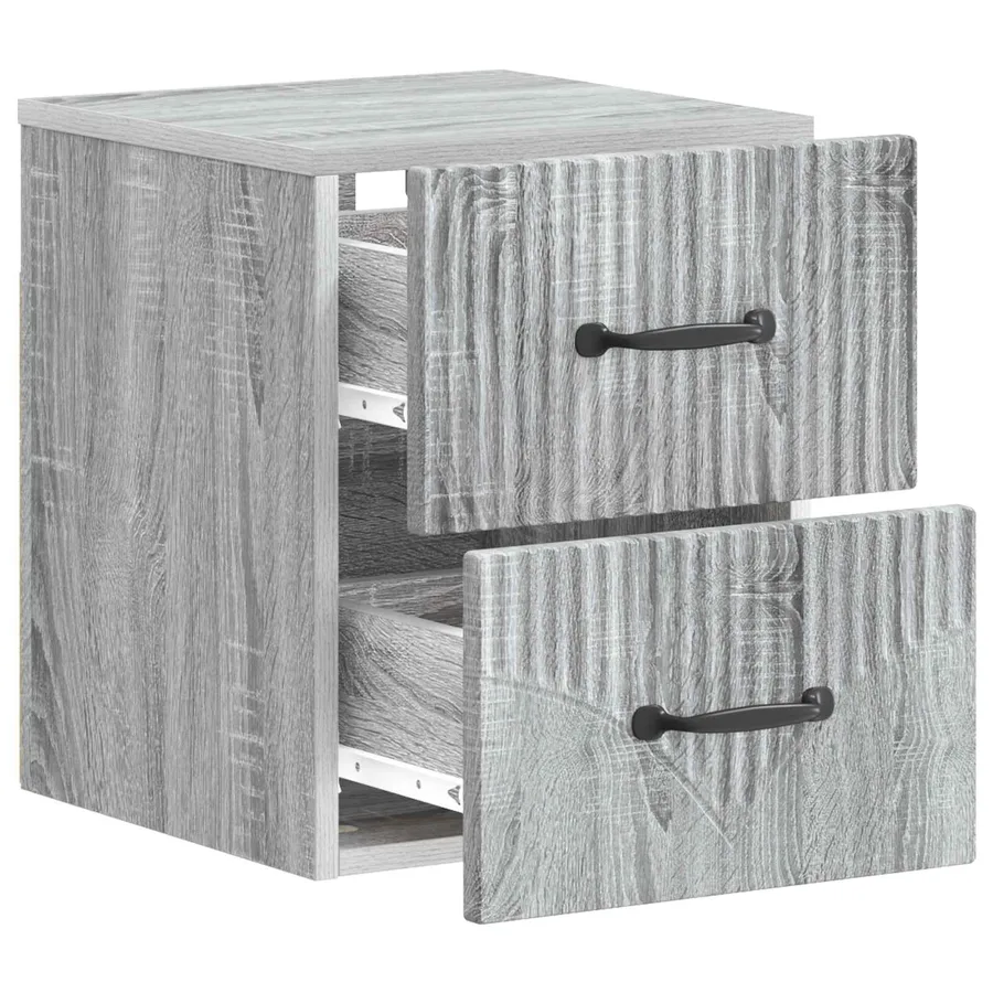 Cabinet de chevet mural 2 pcs Sonoma gris 34,5 x 33 x 40 cm - 6