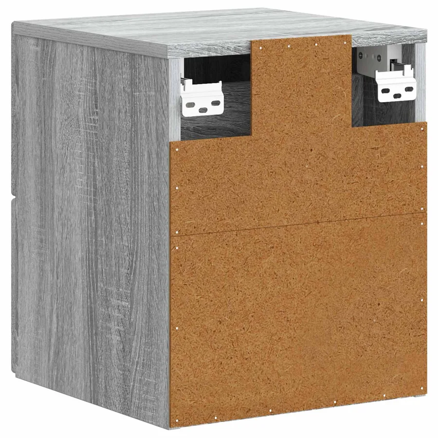 Cabinet de chevet mural 2 pcs Sonoma gris 34,5 x 33 x 40 cm - 9