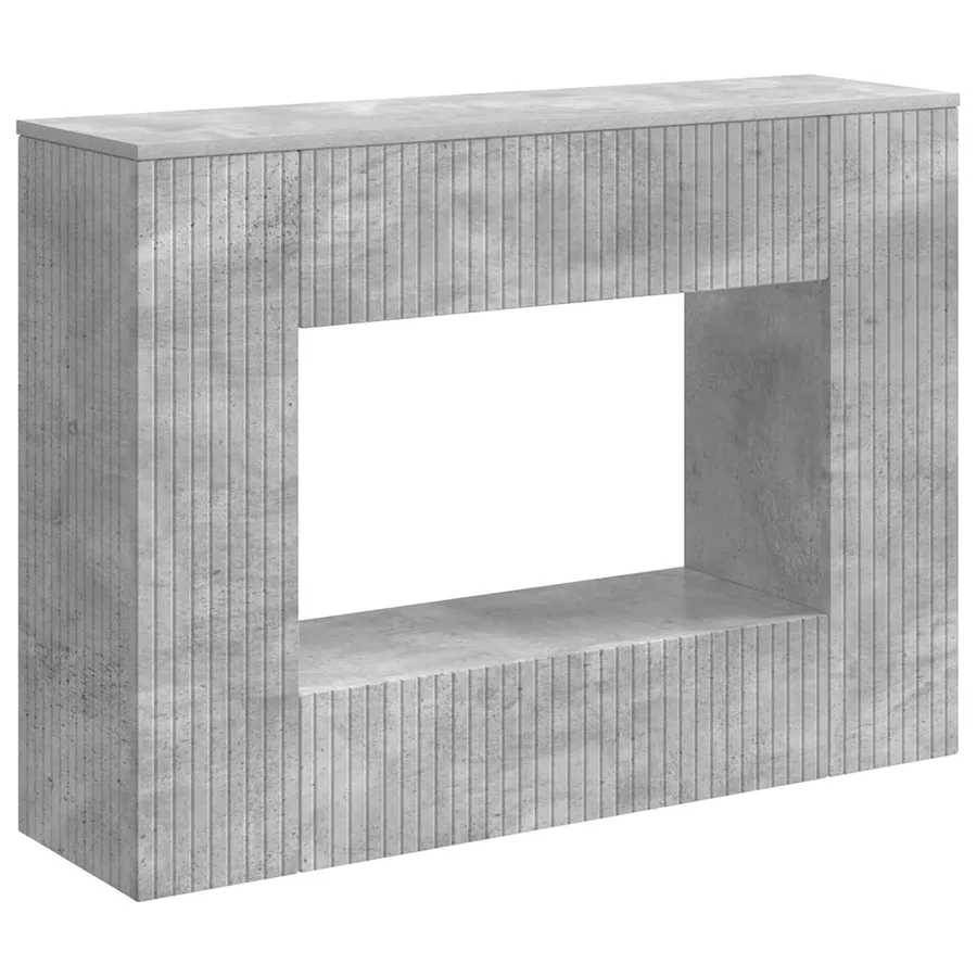 Table console Gris Béton 101 x 29 x 74 cm Bois d’ingénierie - 2