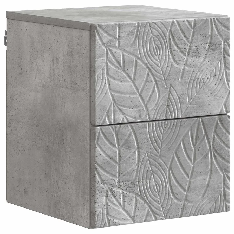 Cabinet de chevet mural 2 pcs Gris béton 34,5 x 33 x 40 cm - 4