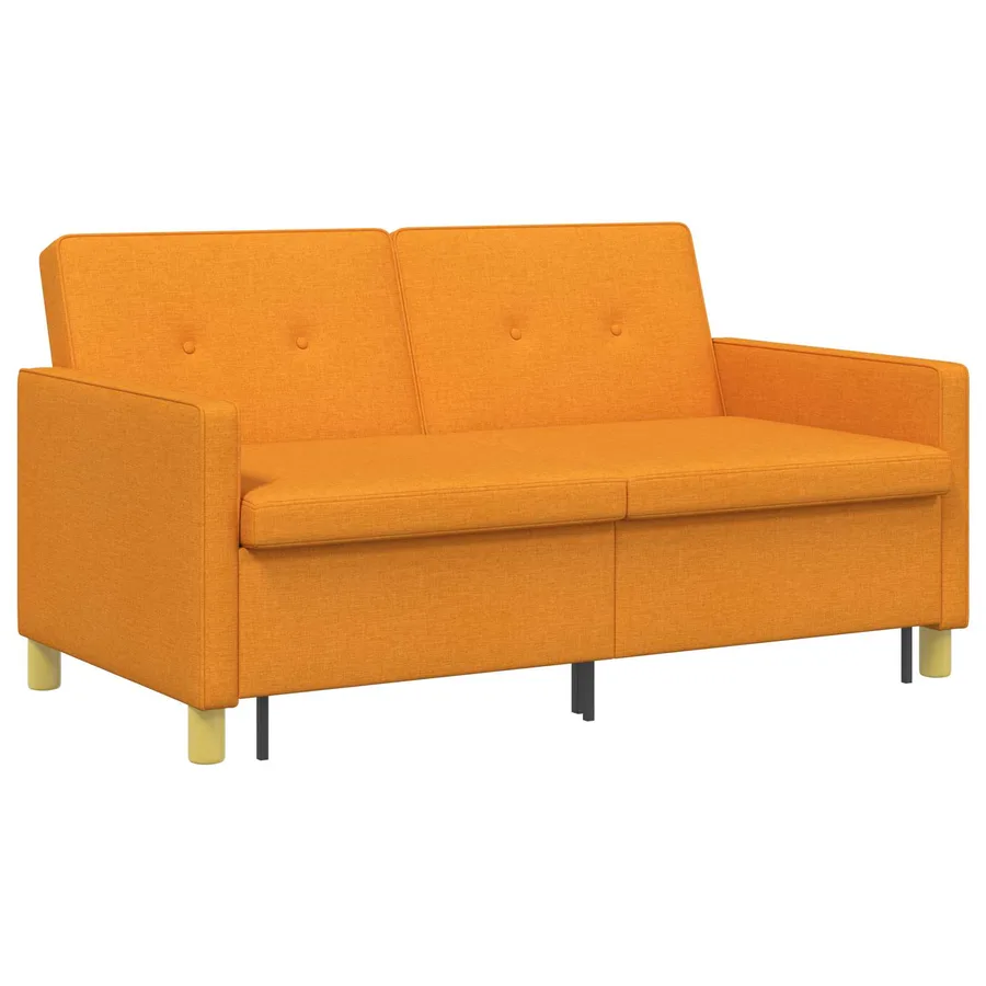Canapé-lit escamotable Jaune foncé Tissu - 5