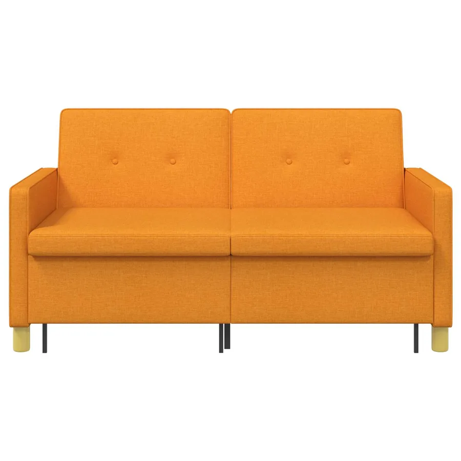 Canapé-lit escamotable Jaune foncé Tissu - 7
