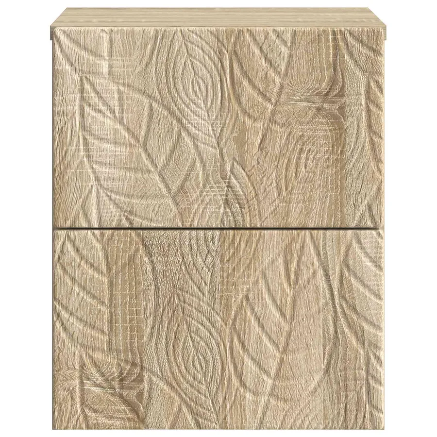 Cabinet de chevet mural 2 pcs Chêne Sonoma 34,5 x 33 x 40 cm - 6