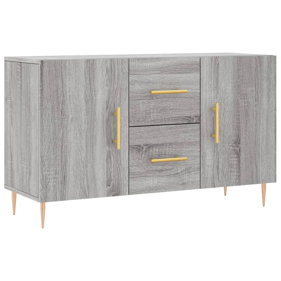 Buffet sonoma gris 100x36x60 cm bois d'ingénierie - 2