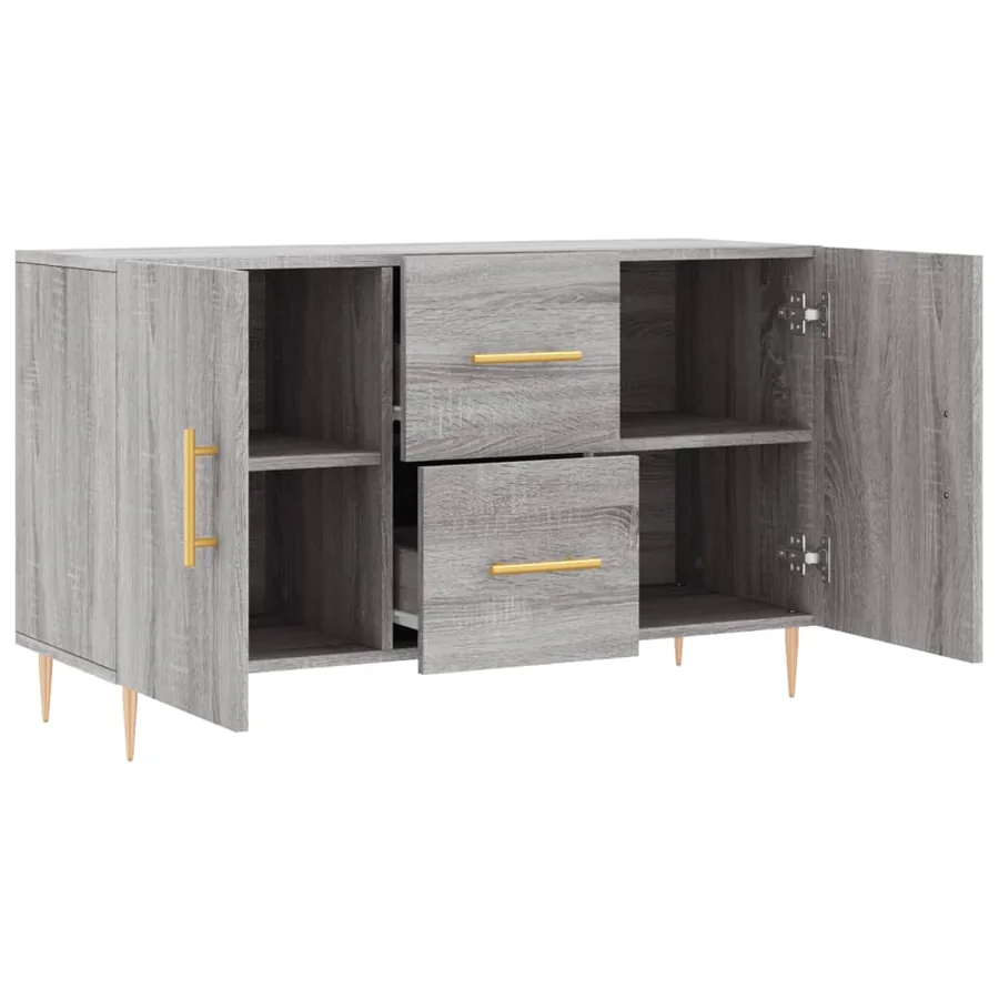 Buffet sonoma gris 100x36x60 cm bois d'ingénierie - 5